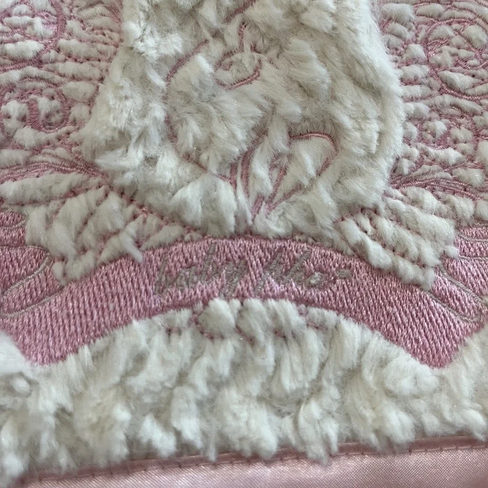 Baby Phat Pink Plush Satin Baby Blanket